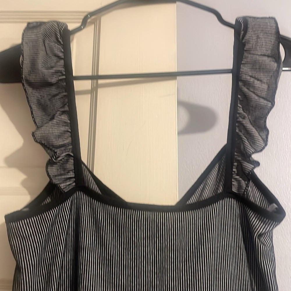 Black and white striped midi dress - Picture 3 of 3